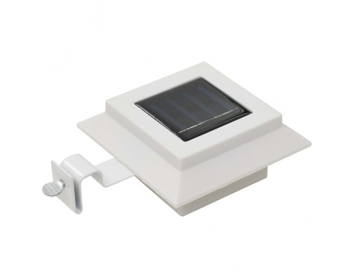 Sonata Градински соларни лампи, 6 бр, LED, квадратни, 12 см, бели -