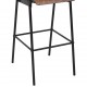 Sonata Бар столове, 2 бр, дърво, кафяви, твърд шперплат, стомана -