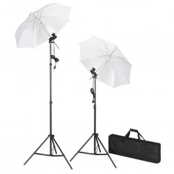Комплект за студийно осветление с два чадъра - Бизнес и Промишленост
