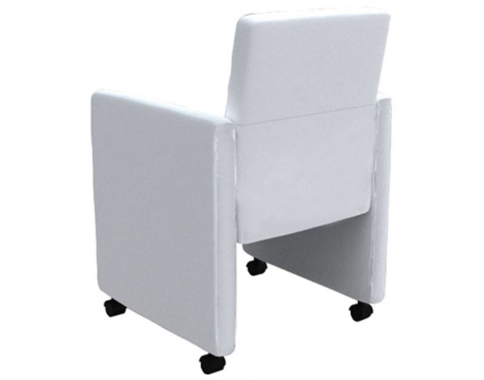 Sonata Трапезни столове, 6 броя, изкуствена кожа, бели -