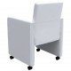 Sonata Трапезни столове, 6 броя, изкуствена кожа, бели -