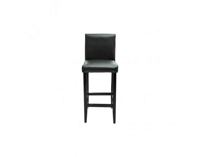 Sonata Бар столове, 6 броя, изкуствена кожа, черни -
