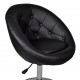 Sonata Клубен стол, изкуствена кожа, черен -