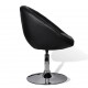 Sonata Клубен стол, изкуствена кожа, черен -