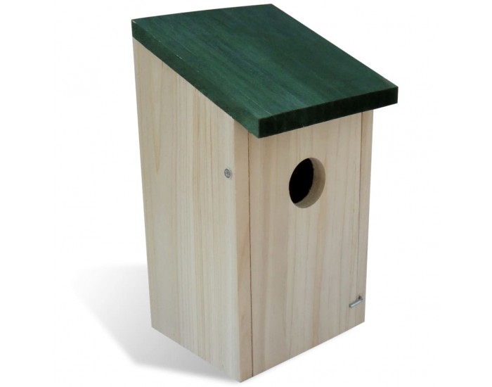 Sonata Къщи за птици, 4 бр, дърво, 12x12x22 см -