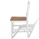 Sonata Трапезни столове, 4 броя, дърво, бял и естествен цвят -
