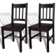 Sonata Трапезни столове, 2 бр, дърво, кафяви -