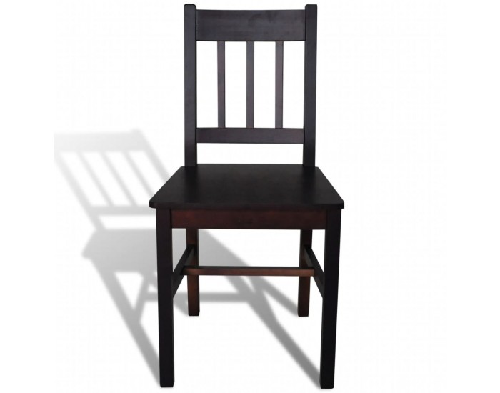 Sonata Трапезни столове, 2 бр, дърво, кафяви -