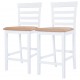 Sonata Бар столове, 2 бр, дърво, бяло и бежово -