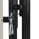Единична градинска врата 100 х 200 см, черен цвят -