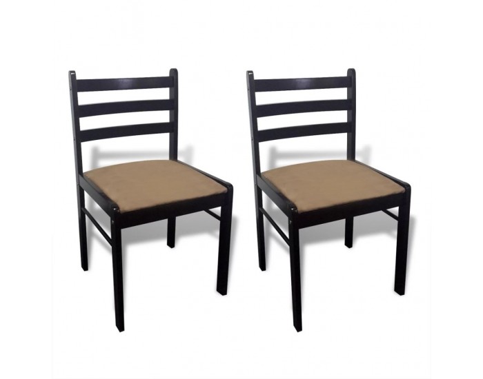 Sonata Трапезни столове, 2 бр, дърво, кафяви, квадратни -