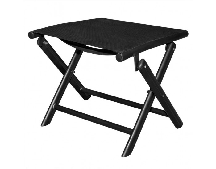Sonata Сгъваемо столче за крака, алуминий, 41x49.5x38 cм, черно -