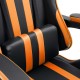 Sonata Геймърски стол с подложка за крака, оранжево, PU -