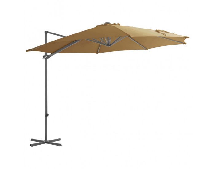 Sonata Градински чадър с преносима основа, таупе -