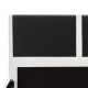 Sonata Рамка за легло, черно и бяло, изкуствена кожа, 90x200 cм -