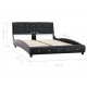 Sonata Рамка за легло, черна, изкуствена кожа, 120x200 cм -