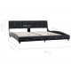 Sonata Рамка за легло, черна, изкуствена кожа, 180x200 cм -