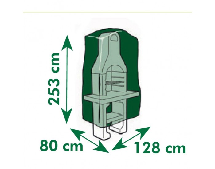 Nature Калъф за градинска мебел, за зидано барбекю, 253x128x80 см