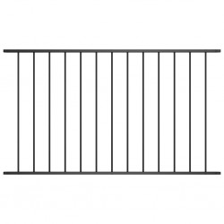Sonata Ограден панел, прахово боядисана стомана, 1,7x1,25 м, черен - Огради