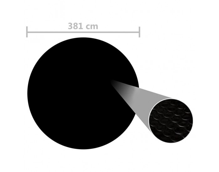 Sonata Покривало за басейн, черно, 381 см, PE