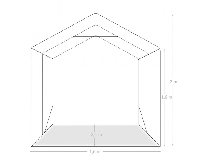 Sonata Гаражна тента, PVC, 1,6х2,4 м, зелена