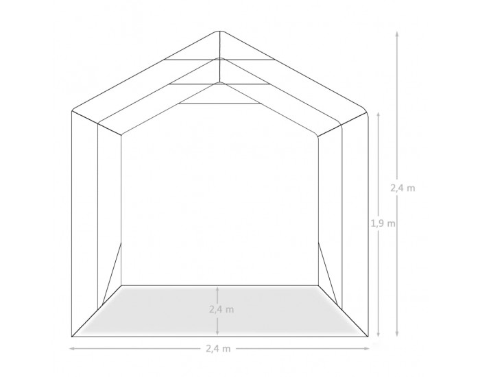 Sonata Гаражна тента, PVC, 2,4х2,4 м, зелена