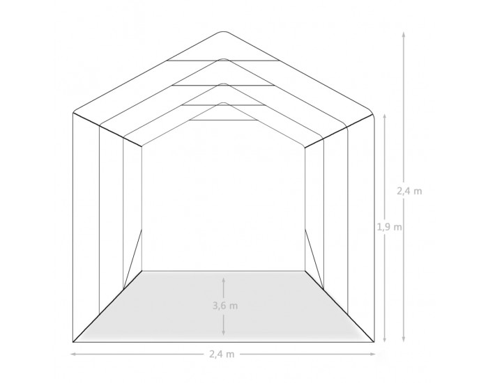 Sonata Гаражна тента, PVC, 2,4х3,6 м, зелена