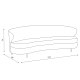 Триместно канапе Sonata Mia, Светлобежово, HLR, Заоблено