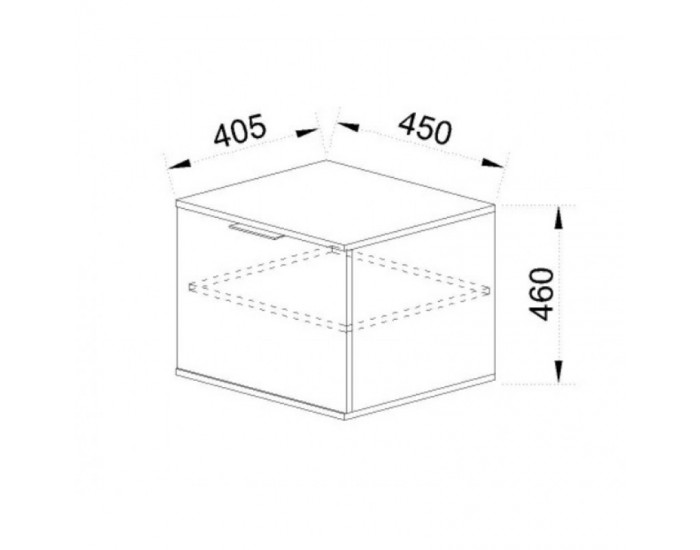 Шкаф за обувки Mod 4080, Дъб артисан, графит